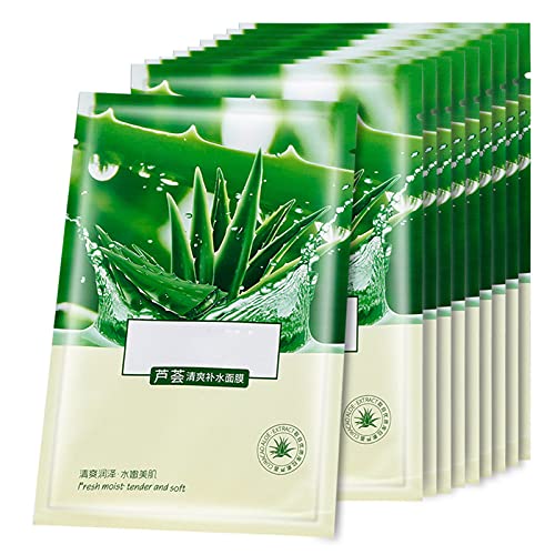 20 Stück Aloe Feuchtigkeitsspendende Gesichtsmaske, Dünne Maske, Papier, Nährende Maske, 25 G Essenz, Feuchtigkeitsspendende Maske Für Alle Hauttypen von Natudeco