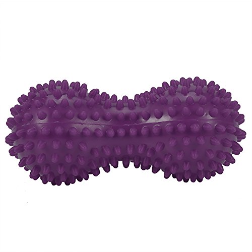 Natudeco Spiky Massage Ball Massage-Therapie-Ball Gewichtsverlust Und Skulptur Körperform Mobilität Erdnussball Zur Linderung von Muskelschmerzen, 6 Farben(Lila) von Natudeco