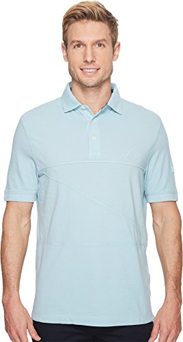 Nautica Herren Classic Fit Short Sleeve Polo Shirt with Stitching Detail Polohemd, Blau-Bay Blue, X-Groß von Nautica