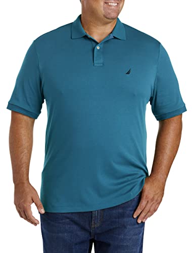 Nautica Herren Classic Fit Short Sleeve Solid Soft Cotton Polo Shirt Poloshirt, Cargo Blue, XX-Large Hoch von Nautica