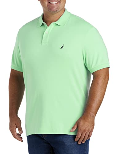 Nautica Herren Classic Fit Short Sleeve Solid Soft Cotton Polo Shirt Poloshirt, Eschengrün, Large Hoch von Nautica