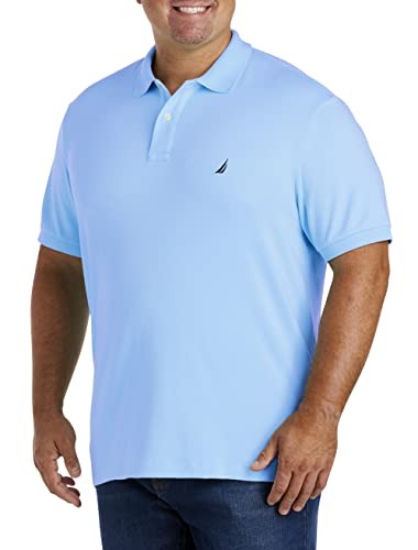 Nautica Herren Classic Fit Short Sleeve Solid Soft Cotton Polo Shirt Poloshirt, Noon Blue (Mondblau), 5X Groß von Nautica