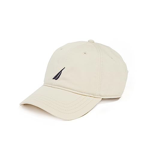 Nautica Herren Classic Logo Adjustable Baseball Cap, Oat, Einheitsgröße von Nautica