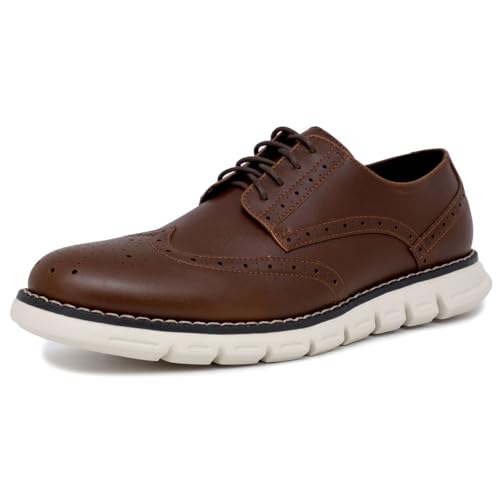 Nautica Herren-Sneaker Wingdeck Oxford Shoe Fashion Sneaker, Brown Smooth, 8.5 von Nautica