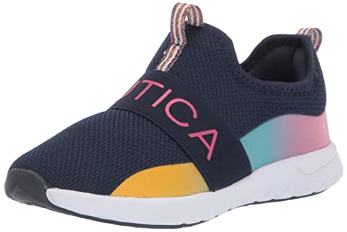 Nautica Kids Youth Athletic Fashion Sneaker Running Shoe Slip On- Boy - Girl Little Kid Big Kid-Tuva-Navy Rainbow-5 von Nautica