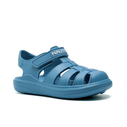 Nautica Lässige Kinder-Sandalen mit geschlossenem Zehenbereich, leicht, bequem, für Kleinkinder und Mädchen, blau Jay, 15.0 cm von Nautica