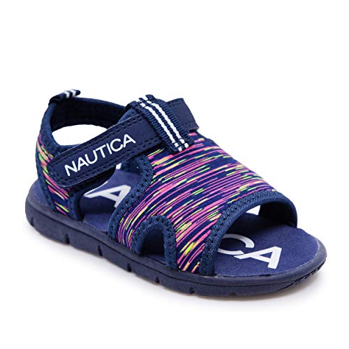 Nautica Sportsandalen für Kinder, Wasserschuhe mit offener Zehenpartie für den Sommer, Jungen, Mädchen, (kleine Jungen / große Junge), Marineblau Multi Heather, 21 EU von Nautica