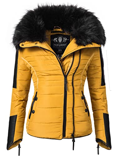 Navahoo Damen warme Winter Steppjacke Yuki2 Gelb Gr. S von Navahoo