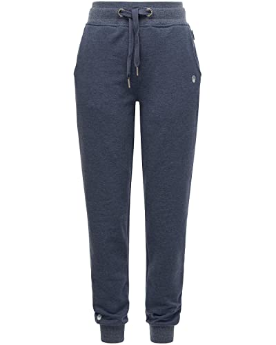 Navahoo Damen Jogginghose Sweathose Sporthose Relaxhose Schmusekätzchen Dusty Blue Melange Gr. S von Navahoo