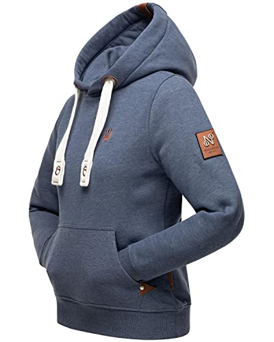 Navahoo Damen Kapuzenpullover Hoodie Sweatshirt Damlaa Dusty Blue Melange Gr. XS von Navahoo