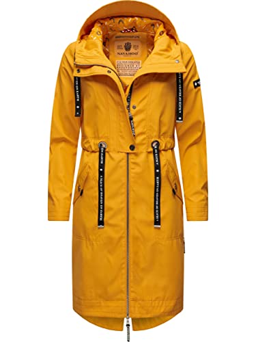 Navahoo Damen Leichter Übergangsparka lang mit Kapuze Josinaa Amber Yellow Gr. XS Navahoo Damen Leichter Übergangsparka lang mit Kapuze Josinaa Amber Yellow Gr. XS von Navahoo