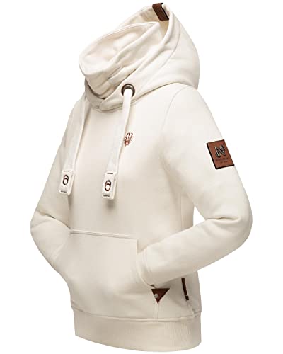 Navahoo Damen Sweatshirt Hoodie Langarm Kapuzen-Pullover Raniaa Offwhite Gr. L von Navahoo