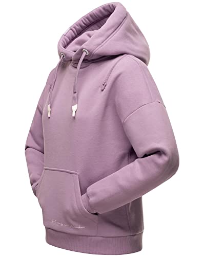 Navahoo Damen Sweatshirt Kapuzenpullover Hoodie Oversized Zuckerbärchen Dark Lilac Gr. L von Navahoo