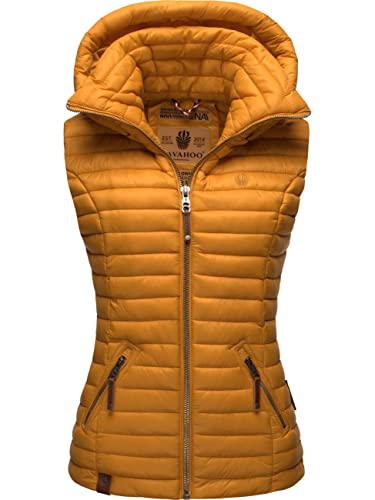 Navahoo Damen Übergangsjacke leichte Steppweste mit Abnehmbarer Kapuze Shadaa Gelb Gr. XXL Navahoo Damen Übergangsjacke leichte Steppweste mit Abnehmbarer Kapuze Shadaa Gelb Gr. XXL von Navahoo