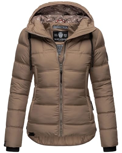 Navahoo Damen Winterjacke Steppjacke mit Kapuze warm gefüttert B878 [B878-Renes-Taupe-Gr.XXL] von Navahoo