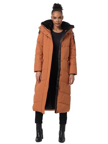 Navahoo Damen Winterjacke warmer Wintermantel Parka Winter Jacke lang gesteppt B976 [B976-Hinguck-Cinnamon-Gr.XS] von Navahoo