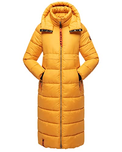 Navahoo Damen Wintermantel Warmer Steppmantel mit Kapuze Kristallblume Yellow Gr. S Navahoo Damen Wintermantel Warmer Steppmantel mit Kapuze Kristallblume Yellow Gr. S von Navahoo