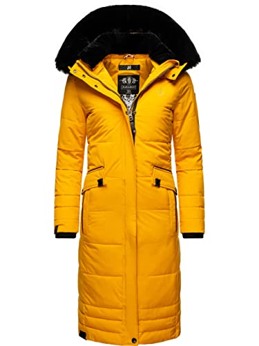 Navahoo Damen Wintermantel Warmer Steppmantel lang mit Abnehmbarer Kapuze Fahmiyaa Yellow Gr. L Navahoo Damen Wintermantel Warmer Steppmantel lang mit Abnehmbarer Kapuze Fahmiyaa Yellow Gr. L von Navahoo