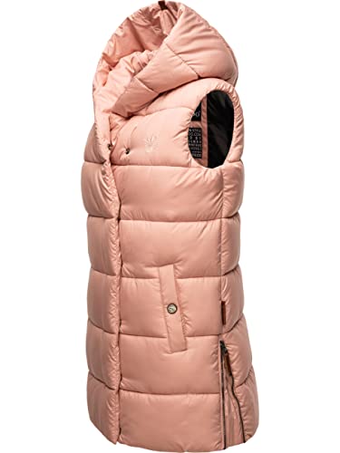 Navahoo warme Damen Winter Steppweste lang mit Kapuze Madilynaa Rose Gr. XXL von Navahoo