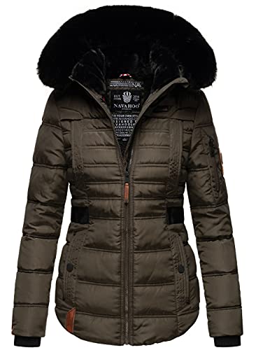 Navahoo Designer Damen Winter Jacke Steppjacke Winterjacke Stepp gesteppt B844 [B844-Melik-Anthrazit-Gr.XS] von Navahoo