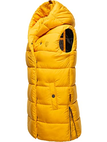 Navahoo warme Damen Winter Steppweste lang mit Kapuze Madilynaa Yellow Gr. L Navahoo warme Damen Winter Steppweste lang mit Kapuze Madilynaa Yellow Gr. L von Navahoo