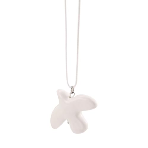 Navna Weiße Tauben-Halskette mit verstellbarer Kette, eleganter Schmuckanhänger für flexibles Styling in verschiedenen Einstellungen Navna Weiße Tauben-Halskette mit verstellbarer Kette, eleganter Schmuckanhänger für flexibles Styling in verschiedenen Einstellungen von Navna