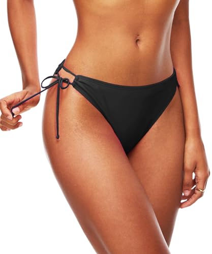 Navneet Damen Bikini Hose String Bikinis High Waist Sexy Bikinihose Tanga Brazilian Bikini Bottom Bademode Swimsuits Schwarz M von Navneet