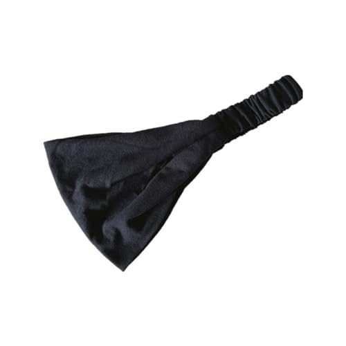 Sport-Haargürtel, schweißabsorbierend, elastischer Haargürtel, for Waschen des Gesichts, Baden, Schwarz, for Herren und Damen (Color : Black) von NbiKe