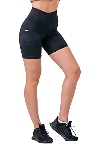 Nebbia Radlerhose Damen Shorts, Kurze Sporthose Damen, Sporthose Damen kurz Yogahose Schwarz M von Nebbia