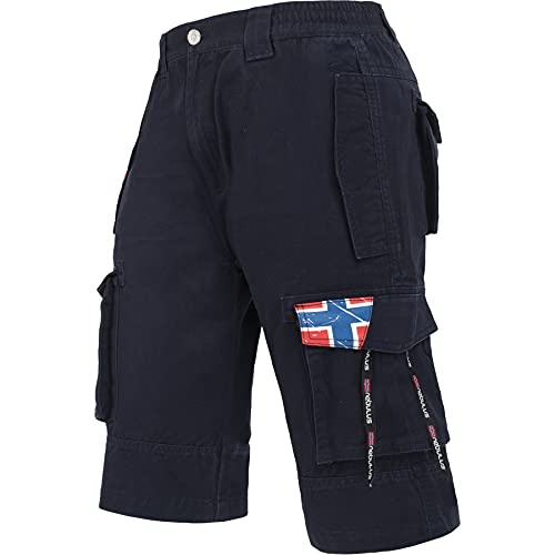 Nebulus Herren Cargo Short BOODY, Sommer Hose, Herren mit 6 Taschen (DE/NL/SE/PL, Alphanumerisch, L, Regular, Regular, Navy) von Nebulus