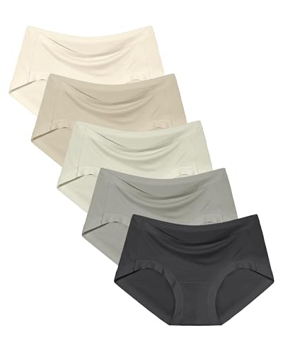 Neione Microfaser Unterwäsche Frauen Bequeme Boyleg Slip Damen Unterhosen Unsichtbare Sommer Damenslip Atmungsaktive Stretch 5er Pack Picasso M von Neione