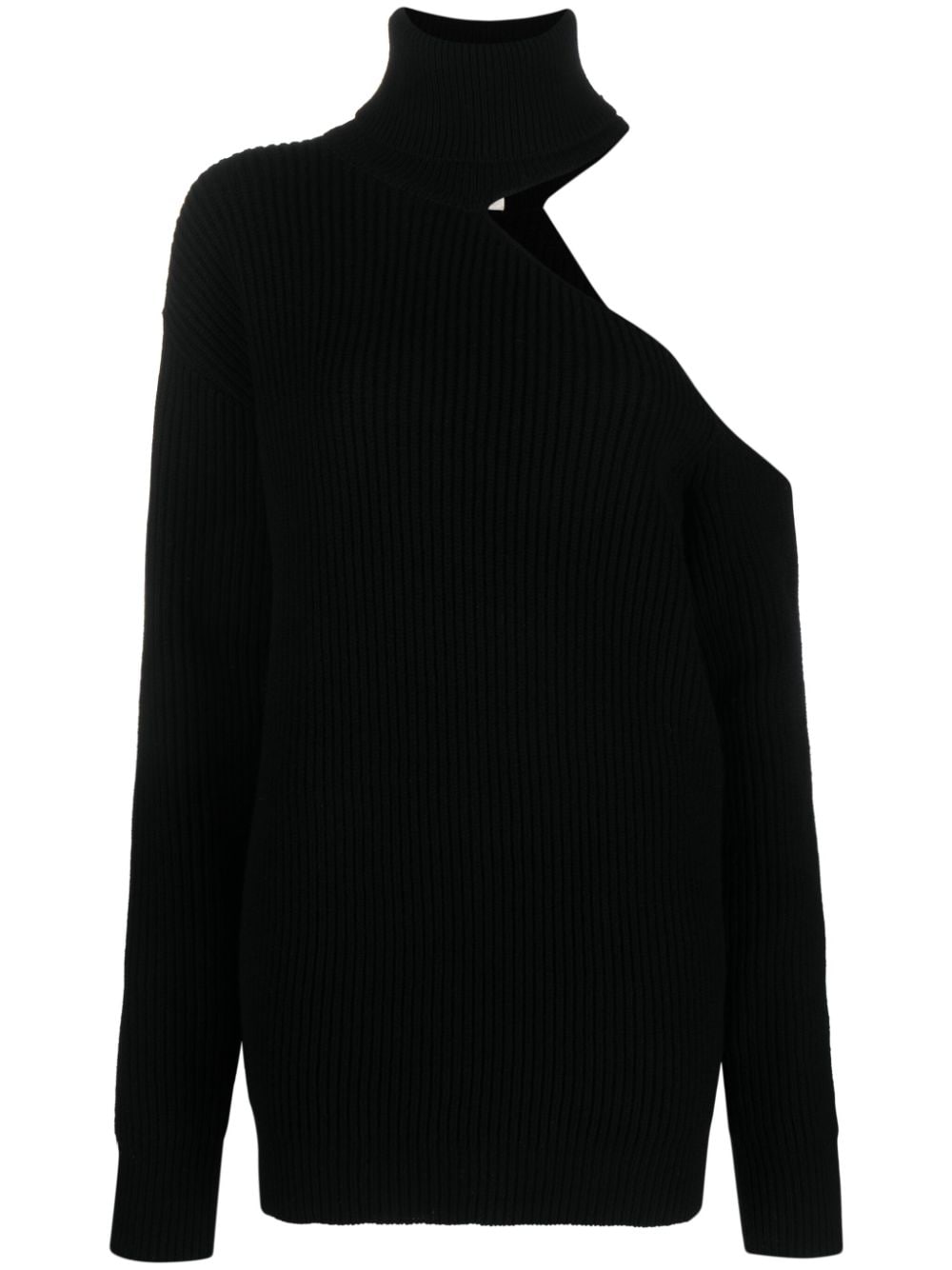 Nensi Dojaka Asymmetrischer Pullover mit Cut-Outs - Schwarz von Nensi Dojaka