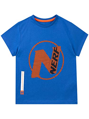 NERF Jungen T-Shirt Blau 122 von NERF