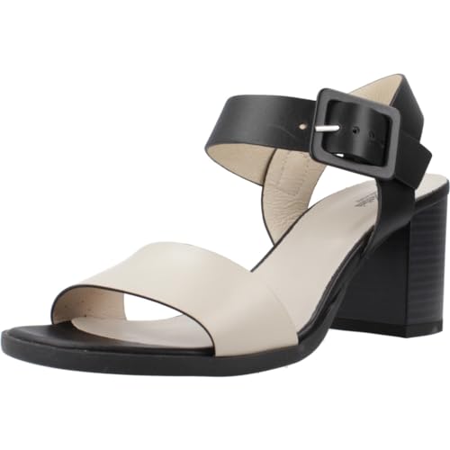 Nero Giardini Damen Riemchensandalen Tamigi Sandale Glattleder Fußbett Bequem Freizeit uni Damen Sandale schwarz beige Leder von Nero Giardini