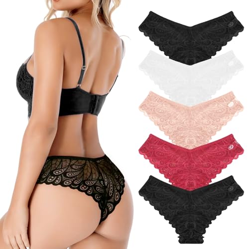 Neteson 5Er Spitze Strings Tangas Damen Set Niedrige Taille Sexy Thongs Slips Unterhosen Frauen Nahtlose Unterwäsche Unsichtbarer Tangas Dessous Bikini Pantys Neteson 5Er Spitze Strings Tangas Damen Set Niedrige Taille Sexy Thongs Slips Unterhosen Frauen Nahtlose Unterwäsche Unsichtbarer Tangas Dessous Bikini Pantys von Neteson