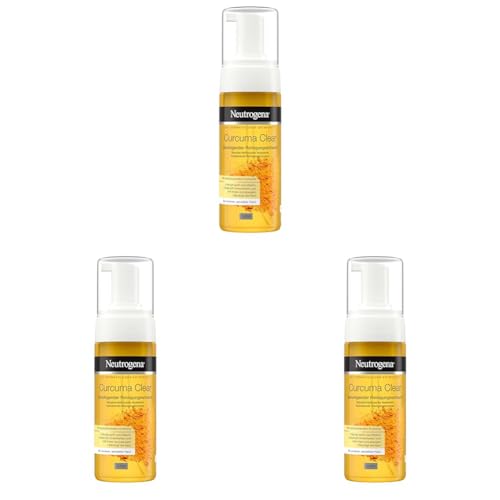 Neutrogena Curcuma Clear Gesichtsreinigung, Beruhigender Reinigungsschaum, Make-up Entferner, 150ml (Packung mit 3) von Neutrogena