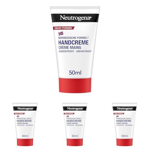 Neutrogena Handcreme, unparfümiert, 50 ml (Packung mit 4) von Neutrogena