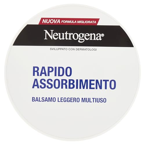 Neutrogena Norwegische Formel, leichter Balsam, Mehrzweck, schnelle Absorption, Körpercreme, Gesicht und Hände, reparierende Handcreme mit 10% Glycerin, feuchtigkeitsspendende Körpercreme für trockene von Neutrogena