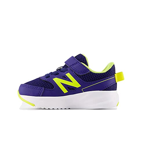 New Balance 570v3 Bungee Lace with Hook and Loop Top Strap Sneaker, Blue, 25 EU von New Balance