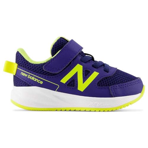 New Balance 570v3 Bungee Lace with Hook and Loop Top Strap Sneaker, Blue, 29 EU von New Balance