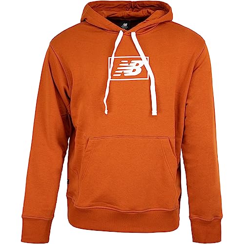 New Balance Essential Stacked Hoody Kapuzenpullover (DE/NL/SE/PL, Alphanumerisch, L, Regular, Regular, rox) von New Balance