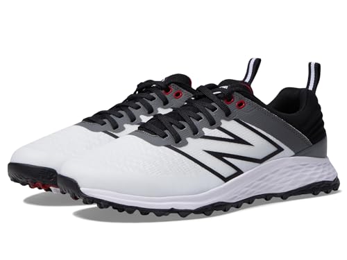 New Balance Herren Fresh Foam Contend V2 Golfschuh, Weiß/Schwarz, 41.5 EU X-Weit von New Balance