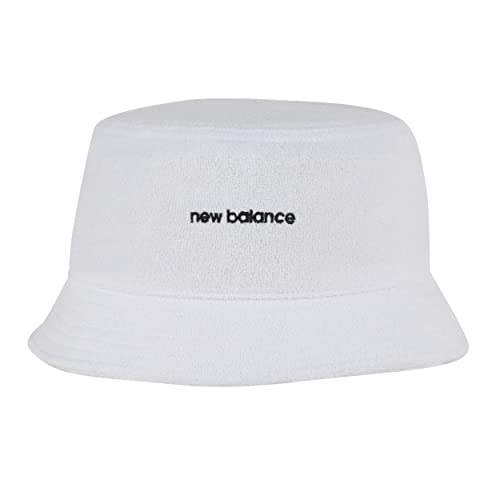 New Balance Men's and Women's Terry Lifestyle Bucket Hat, One Size, White von New Balance