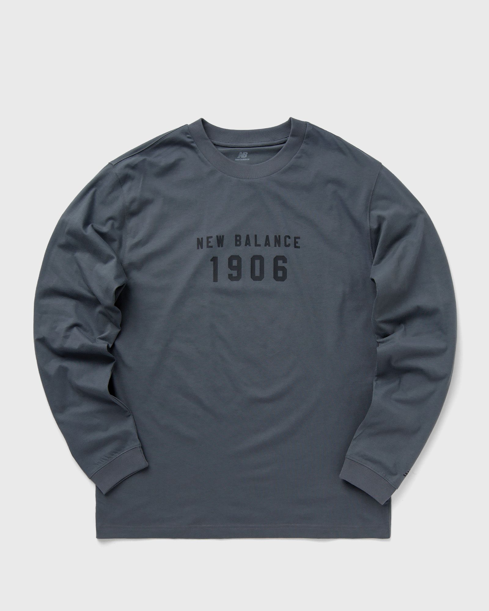 New Balance Sport Essentials Graphic Long Sleeve T-Shirt men Longsleeves blue|grey in Größe:L von New Balance