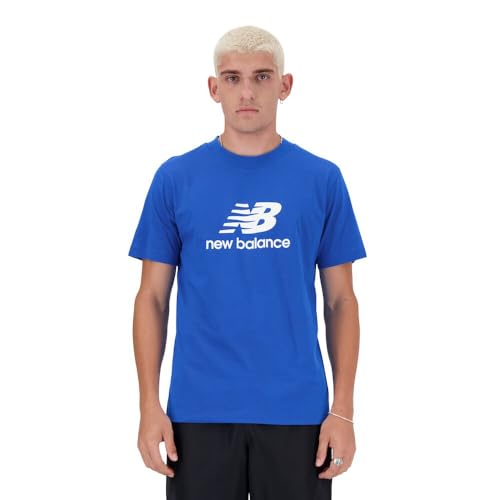 New Balance Stacked Logo T-Shirt - Blue Oasis (424), Bul - Blue Oasis, Large von New Balance