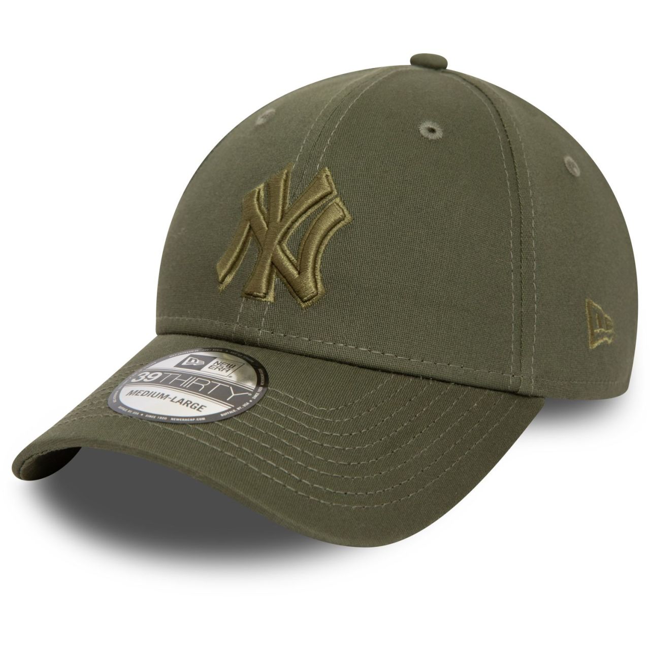 New Era 39Thirty Stretch Cap - OUTLINE NY Yankees oliv von New Era