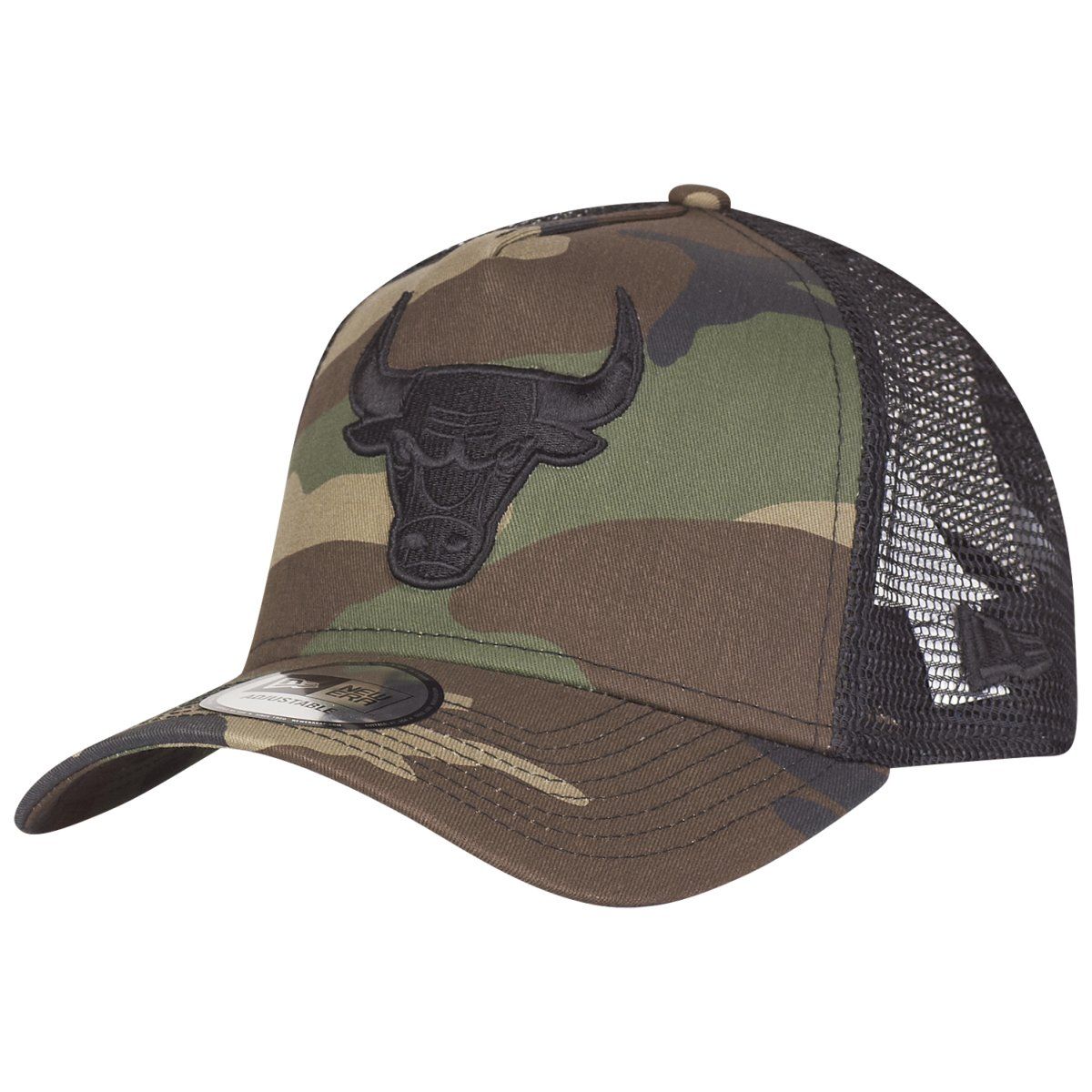 New Era Adjustable Trucker Cap - Chicago Bulls wood camo von New Era