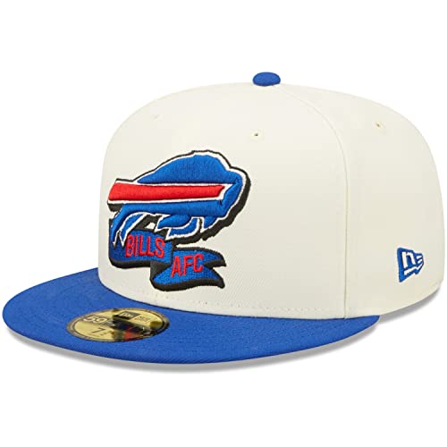 New Era Herren Creme/Royal Buffalo Bills 2022 Sideline 59FIFTY Fitted Hat von New Era