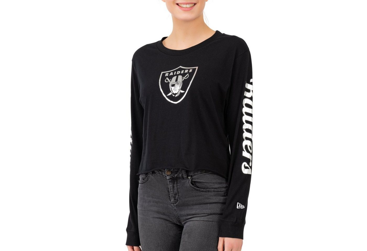 New Era Langarmshirt NFL Cropped Oakland Raiders von New Era