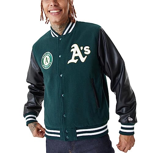 New Era - MLB Oakland Athletics Large Logo Varsity Jacke Farbe Grün, Größe XL von New Era